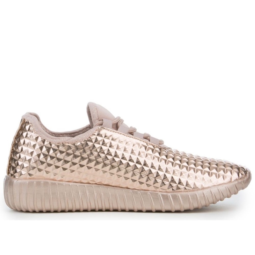 GOLD METALLIC SNEAKER Shoe Athletic Sporty Women's 8 Judo Cape Robbin Casual Run